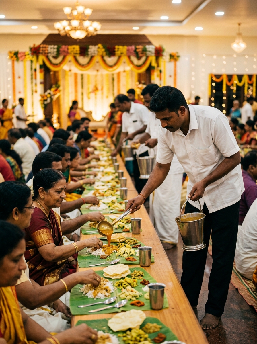 Traditional wedding food service